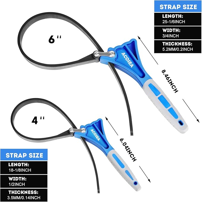 2-Pack Strap Wrench, Adjustable Blet Jar Opener, Water Filter Plumbing Faucet - Image 4