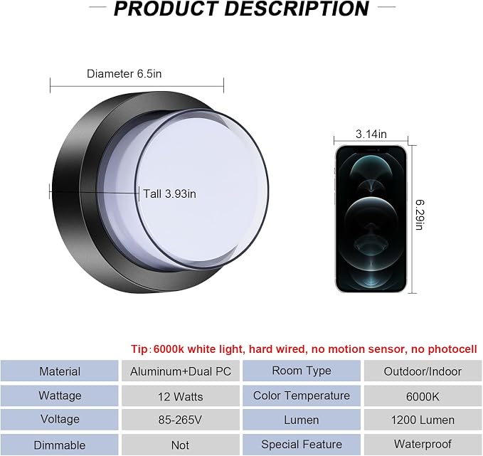 Outdoor LED Flood Lights, Waterproof Modern Exterior Wall Light, 12W Anti Rust - Image 2