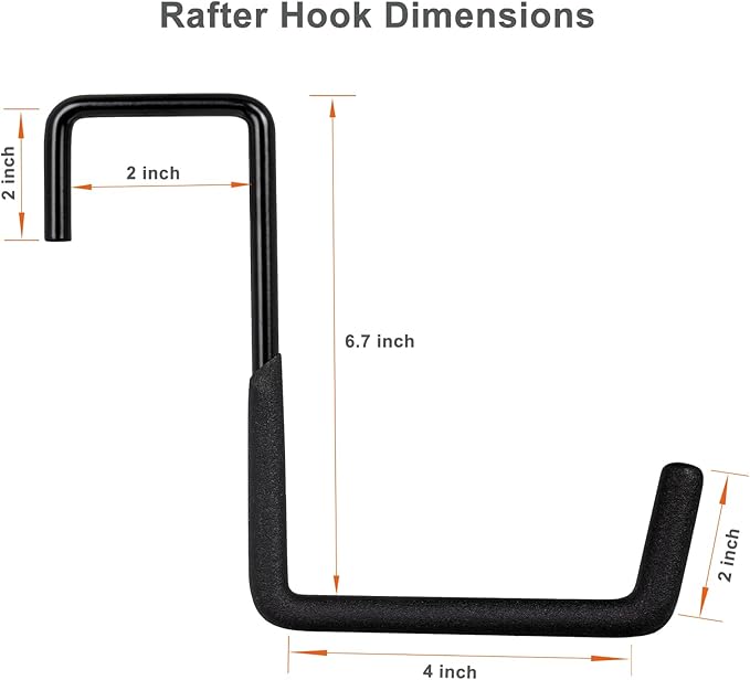 Rafter Hanger Hook 2 Pcs, Large S Hooks, Upgraded Fence Hangers, Ladder and - Image 2