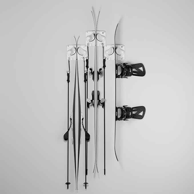 Ultimate Ski & Snowboard Wall Rack | Secure, Non-Slip Storage | Fits Any - Image 2