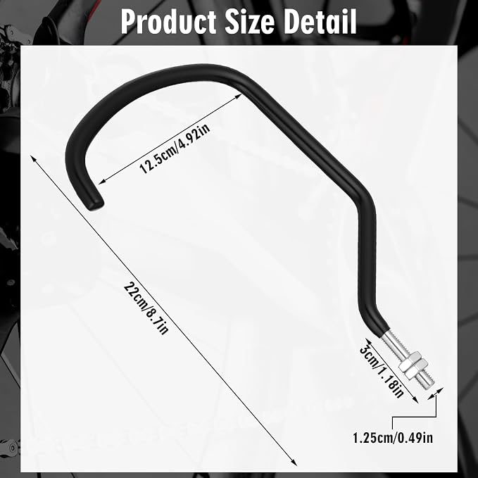 Shimeyao 8 Pcs Machine Thread Bicycle Storage Hook - Image 2