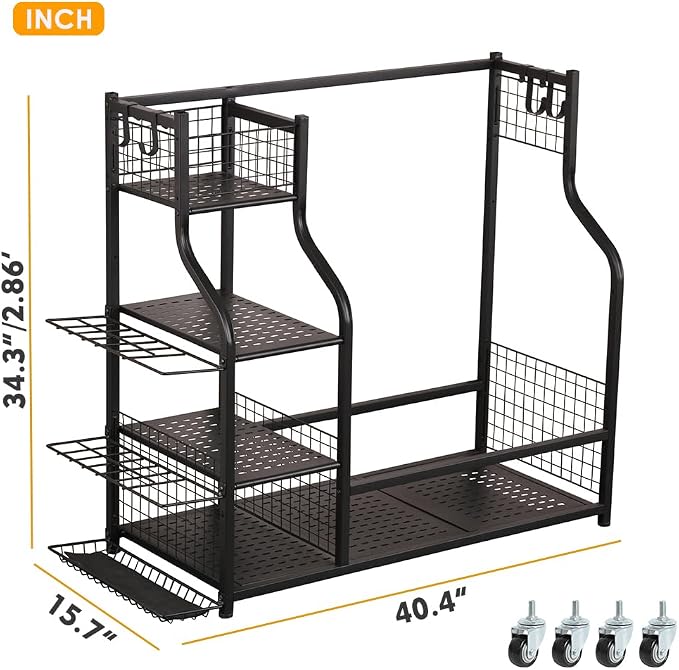 SNAIL Golf Bag Garage Storage Organizer Extra Large Size Golf Bag Rack Stand - Image 7
