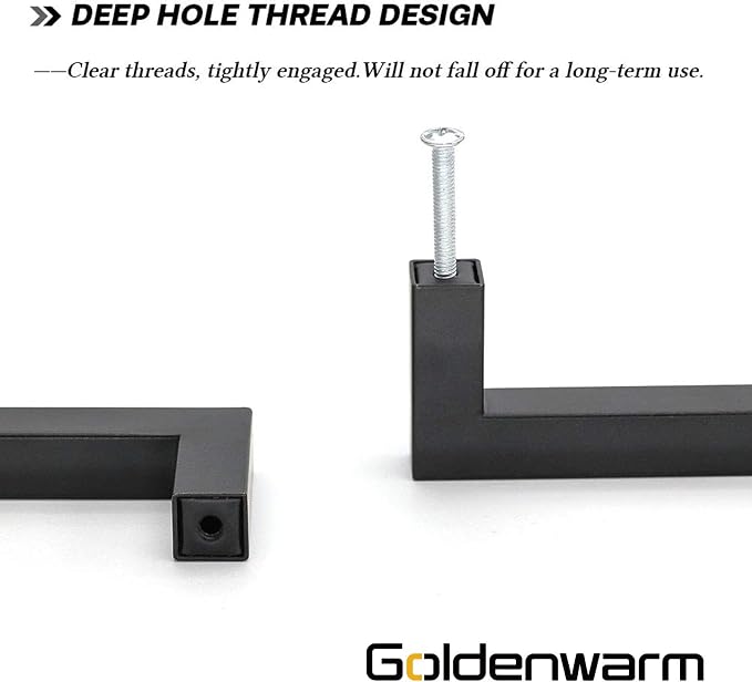 goldenwarm 200 Pack 5 Inch Black Cabinet Handles - Image 4
