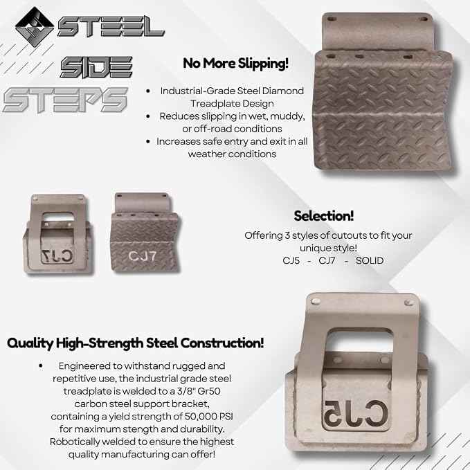 CJ5 Side Steps Compatible with Jeep © CJ Vehicles - Image 3