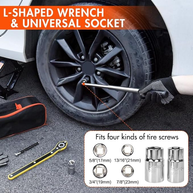 Car Jack Kit Scissor Jack for Car 2 Ton Tire Jack Tool Kit Universal Car - Image 4
