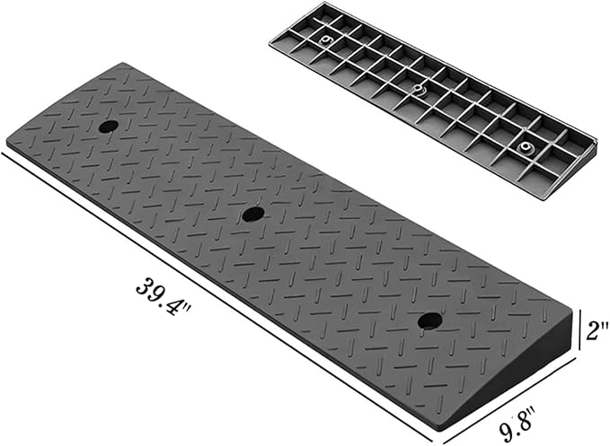Heavy Duty Rubber Curb Ramps, 2 Pack, 6600 LBS/3T Capacity, - Image 2