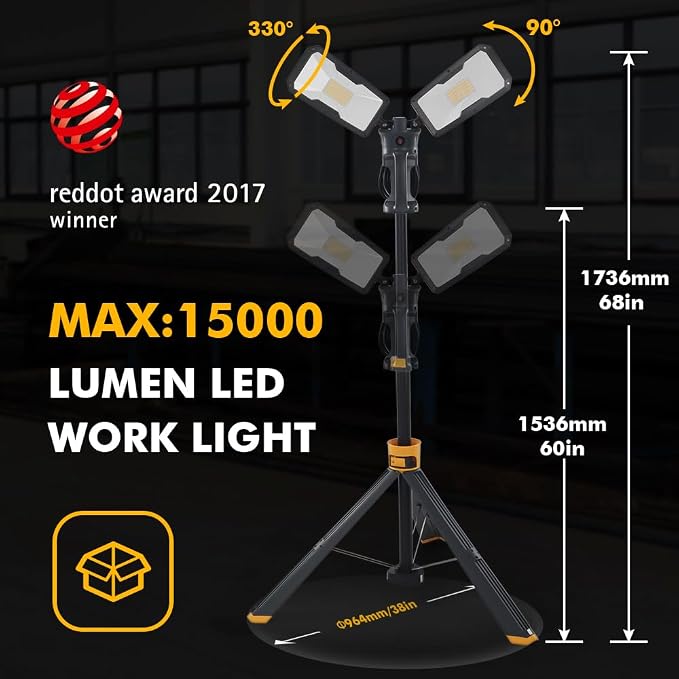 LUTEC 【Upgraded】 6290Max 15000 Lumen 138W Dimmable LED Work Light - Image 2