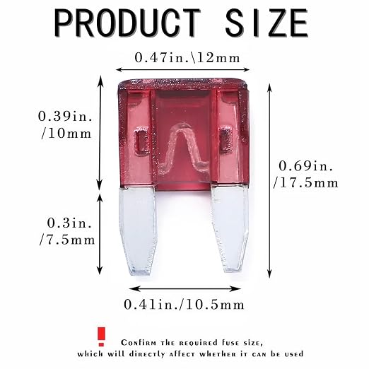 100 Pack Auto Fuses 40 AMP APM/ATM 32V Mini Blade Style Fuses 40A Short Circuit - Image 2