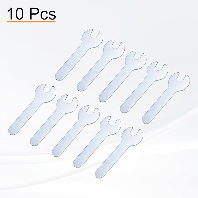 HARFINGTON 10pcs Small Wrench 7x66x1.5mm Metric U-Shaped Single Open Ended - Image 3