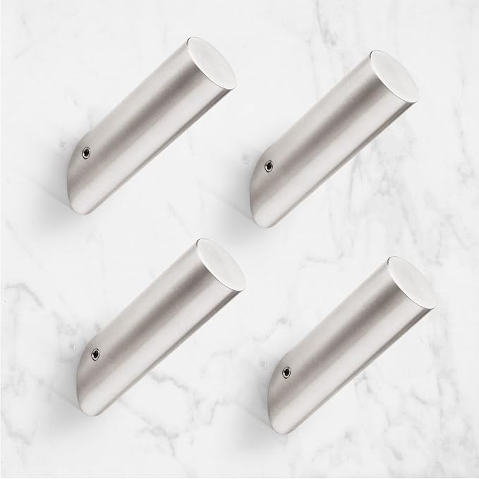 NINETREX Towel Hooks Brushed Nickel Modern Wall Hooks SUS 304 Stainless Steel by NINETREX