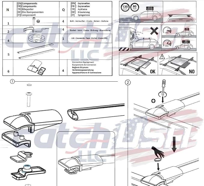 Roof Racks Cross Bars for Subaru Outback Wilderness 2021 2024 Roof top Cargo - Image 9