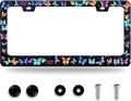 Beautiful Butterfly License Plate Frame Watercolor License Plate Stainless by GORSNKYE