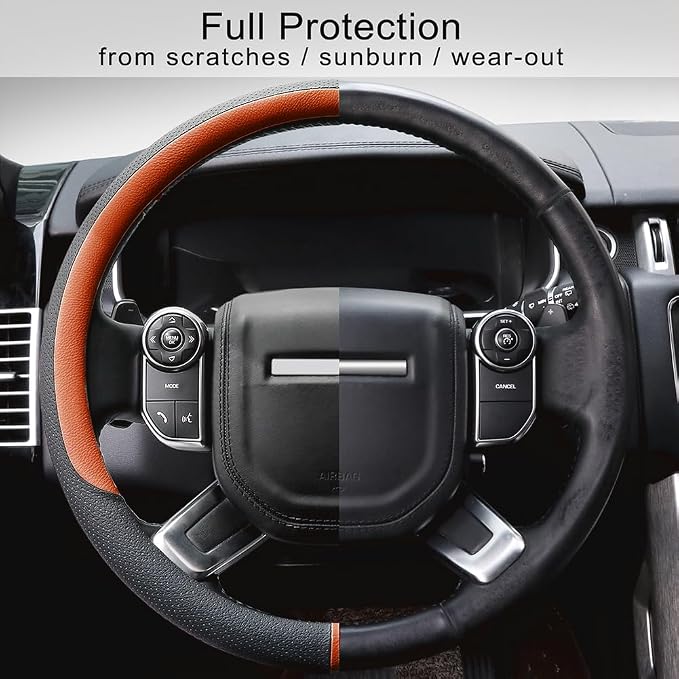 COFIT Breathable Car Steering Wheel Cover 15 inch Auto Universal Leather Wrap - Image 5