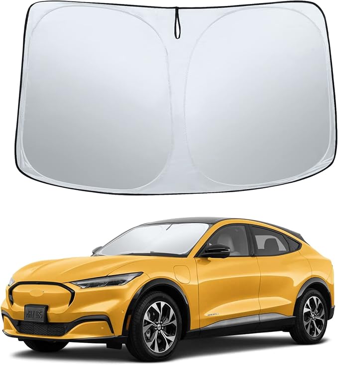 Sze Windshield Sunshade for 2021-2022 2023 2024 2025 Ford Mustang Mach-E by Sze