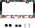 Personalized License Plate Frame Cat Flowers Stainless Steel Accessory Pet by Invincibleframe