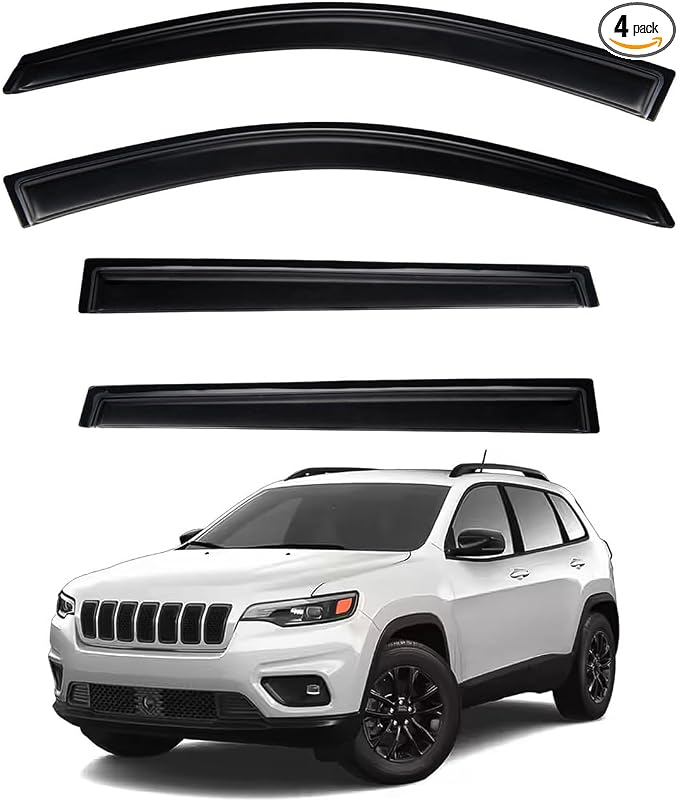 4pcs Front+Rear Smoke Tint Sun/Rain Guard Compatible by LQQDP