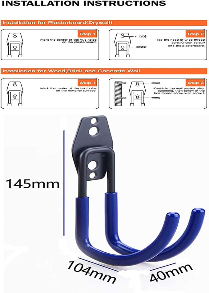 2Pcs Leaf Blower Hanger for Garage, Chainsaw Holder Wall Mount, Power Hedge - Image 5
