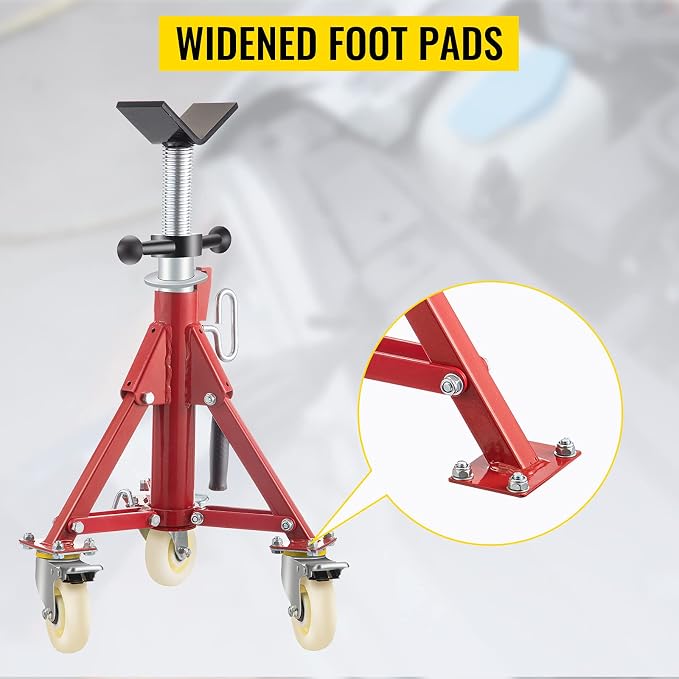 VEVOR Pipe Stand, Pipe Jack Stand, V Head Pipe Stand Adjustable Height 20-37 - Image 6