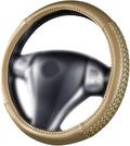 Flying Banner car Steering Wheel Cover Faux Leather Massage Universal fit 3D by FlyingBanner