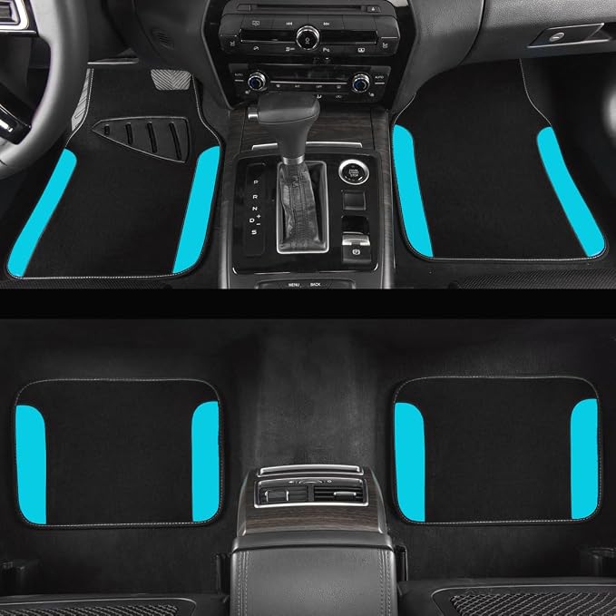 CAR PASS Waterproof Universal Fit Car Floor Mats, Faux Leather Car Carpet Mats - Image 2
