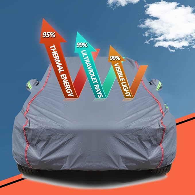 AUQDD 6-Layers PEVA New Material Truck Full Padded Car Cover Waterproof All - Image 2