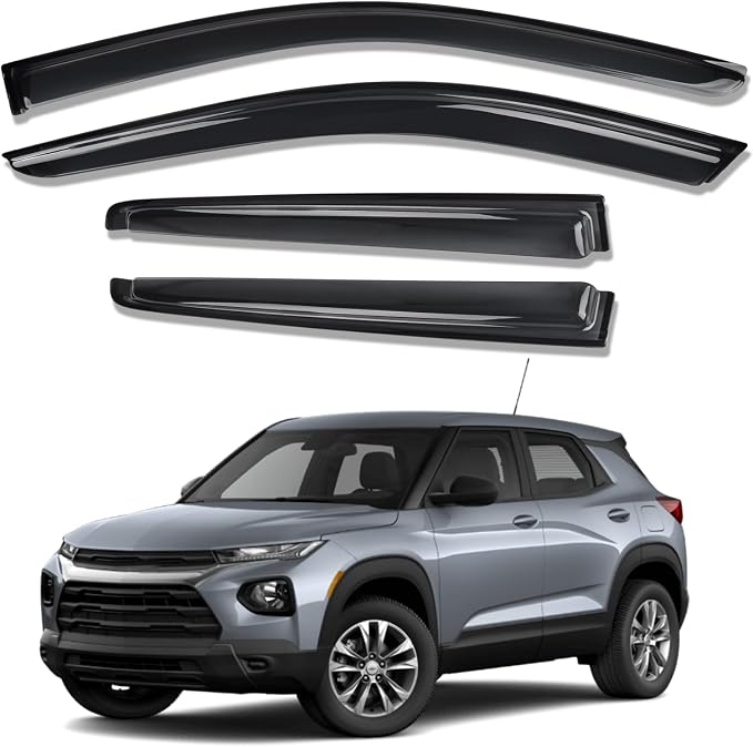 Rain Guards for Car Windows, Tape-On Window Visors Rain Guards Fit for by KYX