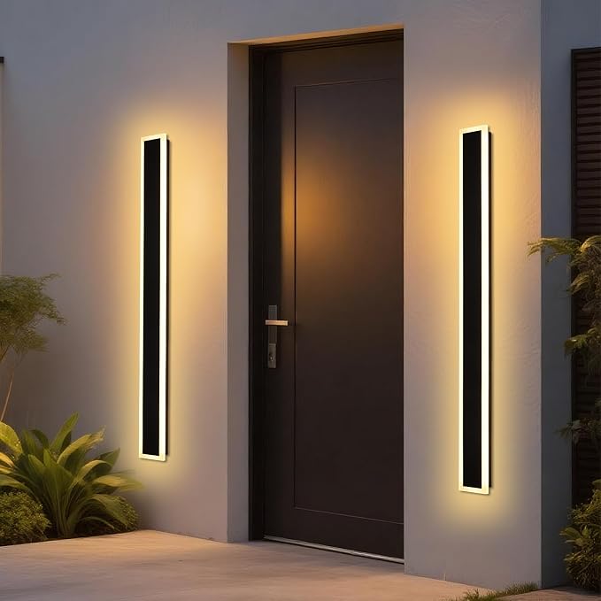 2 Pack Long Outdoor Led Wall Light by QueeuQLighting