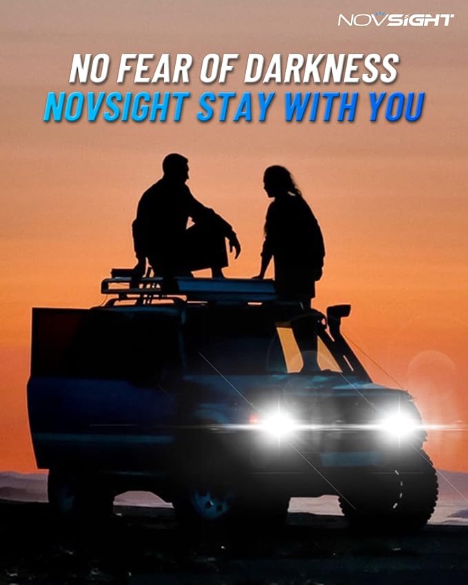 NOVSIGHT H13/9008 Bulbs Upgraded, 400% Brightness H13 Fog Bulbs, Quick - Image 8