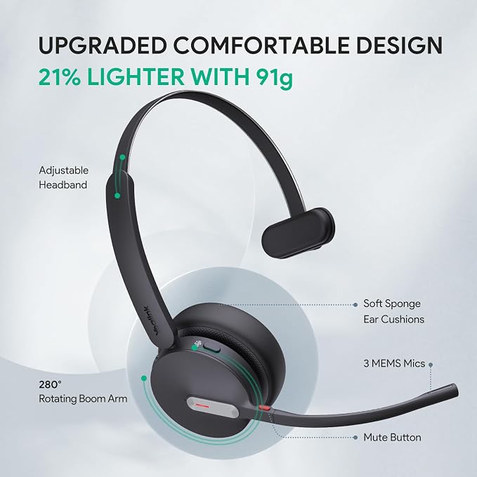 Yealink BH70 Mono Wireless Bluetooth Headset - Image 7