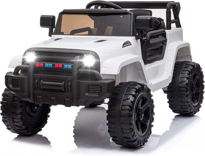 JOYMOR Ride on Truck with Remote Control, 4 Wheels 12V Battery Powered Kids Car by JOYMOR