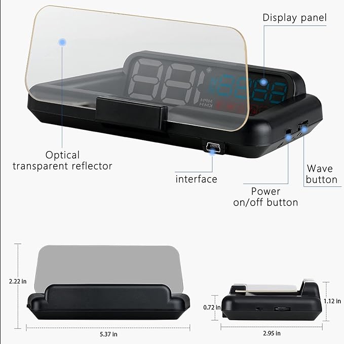 Universal Car HUD Head Up Display T900, - Image 8