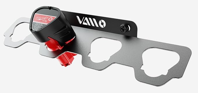 VAIIO Compatible Milwaukee M12 12V Battery Rack Holder, Wrought Iron Heavy Duty - Image 3