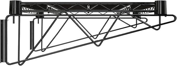 18" x 24" Black Epoxy Wire Wall Mount Shelf - Image 5