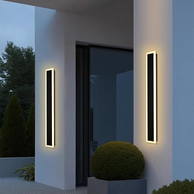 2 Pack Modern Outdoor Long Wall Lights Fixture, 40 inch Outdoor LED Wall Sconce by QueeuQLighting