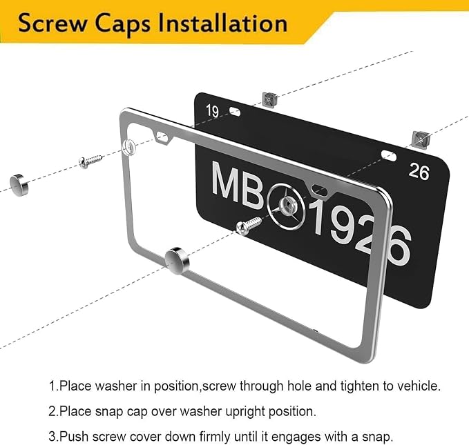 Space Galaxy License Plate Frame Blue Cloud Stars Sky Stainless Steel License - Image 6