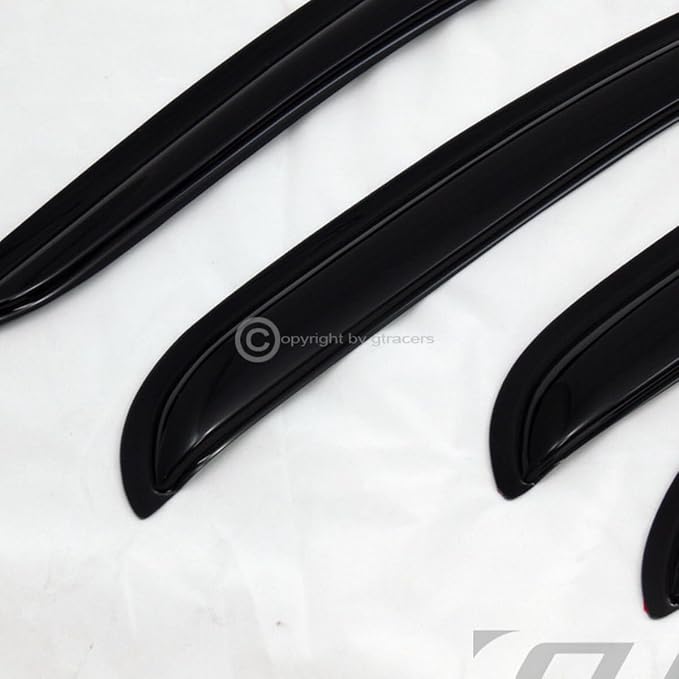 4pcs Front Rear Window Deflector Sun/Rain/Wind Guards Smoke Window Visors 07-13 - Image 8