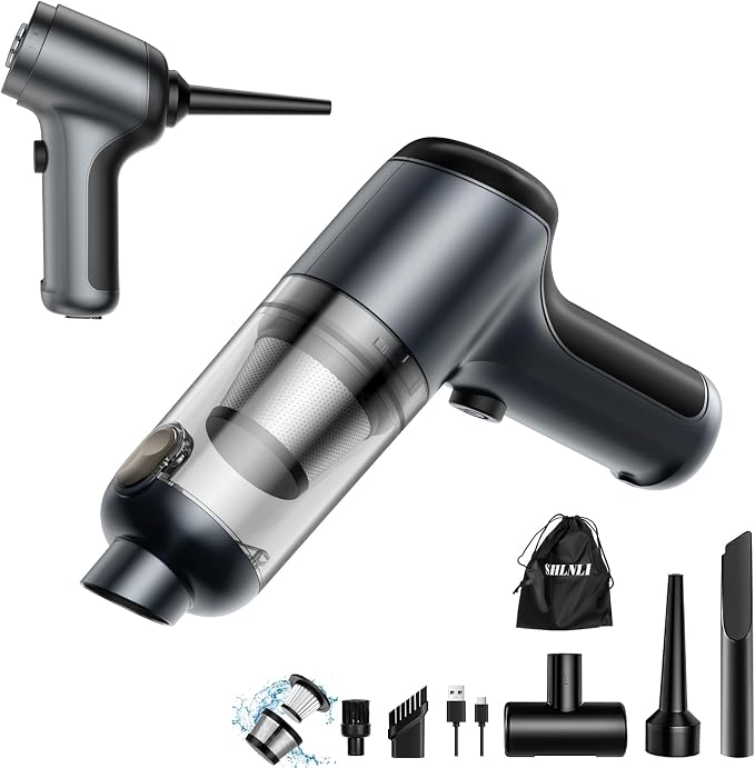 Mini Vacuum Cleaner, 120W High Power Handheld Car Vacuum Cleaner, 2 in 1 Air by SHLNLI