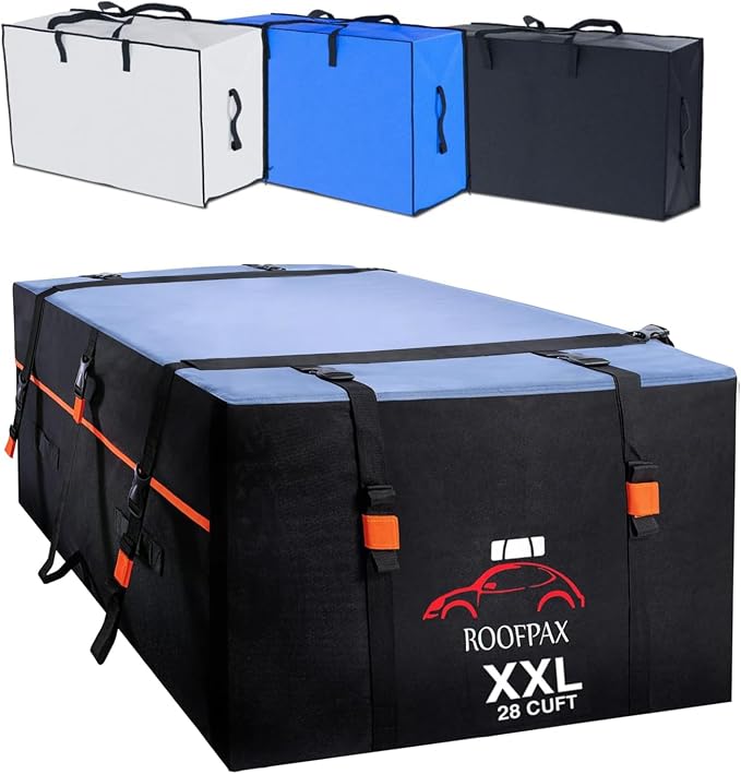 RoofPax XXL 28 cuft Car Rooftop Cargo Carrier Bag Extra Waterproof Car Roof by RoofPax