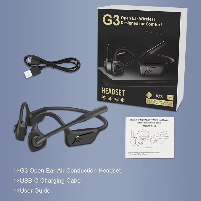 Trucker Bluetooth Headset with DSP Noise Cancelling Microphone, Open Ear - Image 9
