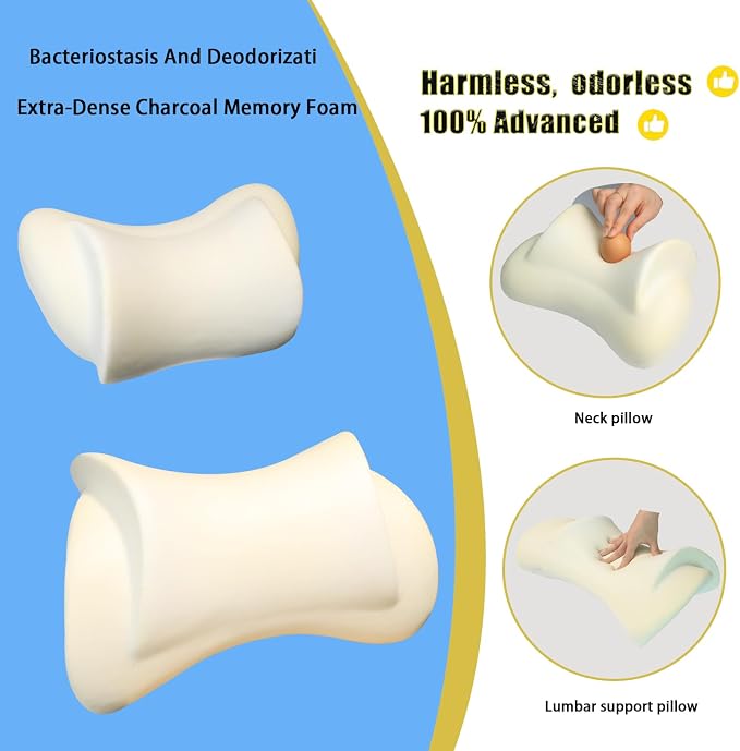 Lumbar Support Pillow for Car, Car Neck Pillow Kit for Car - Image 2