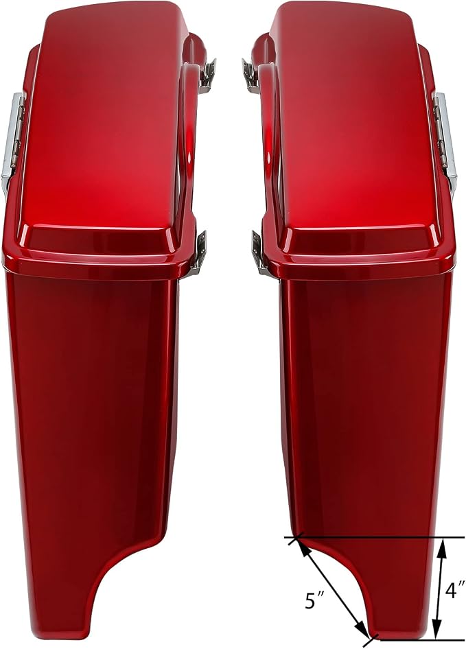 XFMT Motorcycle Stretched Saddlebags 5" Extended Hard Saddle Bags - Image 8