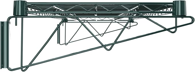 18" x 48" Green Epoxy Wire Wall Mount Shelf - Image 5