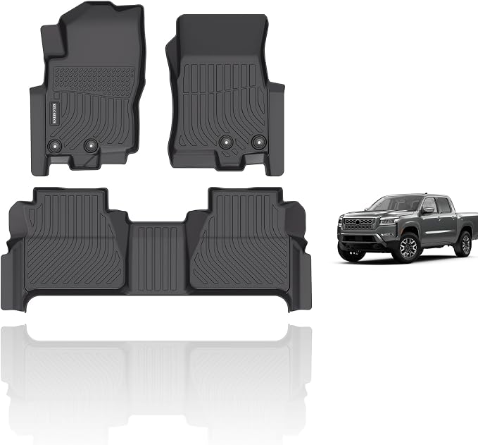 KELCSEECS® Floor Mats Custom for Nissan Frontier Crew Cab 2022-2025 All Weather by KELCSEECS