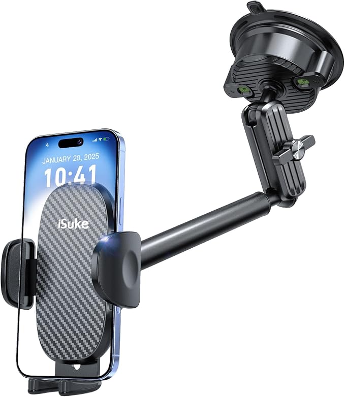 isuke Phone Holder for Your Car, Aluminum Alloy Phone Holder for Car Dashboard by SavorEveryMoment
