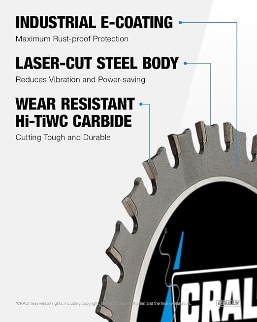 CRALY 5-3/8 Inch 30 Teeth Steel and Ferrous Metal Cutting Circular Saw Blade - Image 3