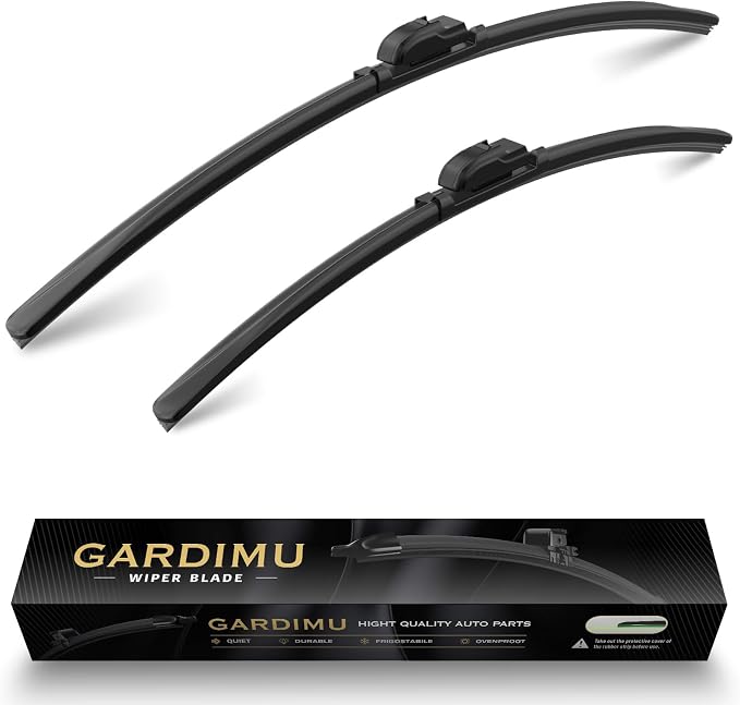 Front Windshield Wipers, 2-Piece Set by GARDIMU