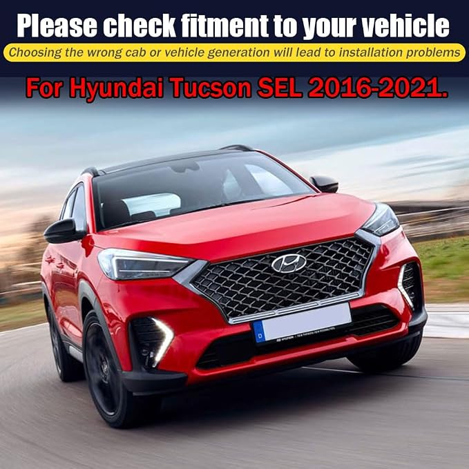 Rain Guards for Hyundai Tucson SEL 2016-2021, Tape-on Side Window Deflectors - Image 6