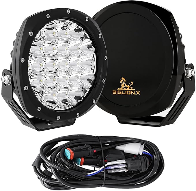BIGLION.X 7Inch Round LED Offroad Lights 2PCS 210W 32000LM Super Bright LED Off by BIGLIONX