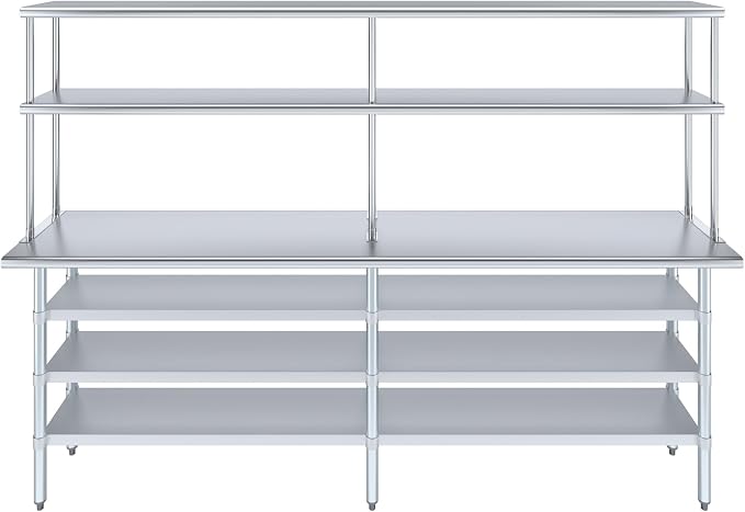 Amgood 18" x 96" Stainless Steel Work Table - Image 2