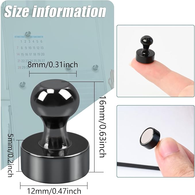 22 Pack Fridge Magnets, Push Pin Magnets Refrigerator Magnets Small Strong - Image 3